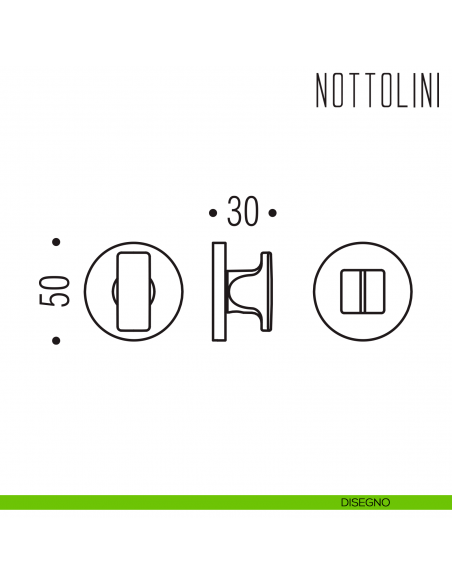 Nottolino per porta Colombo Design MF19 BZG disegno