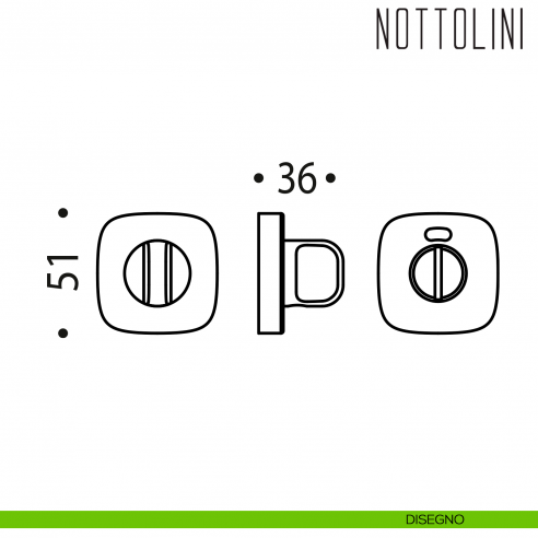 Nottolino per porta Colombo Design MR19 BZG H libero/occupato