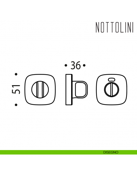 Nottolino per porta Colombo Design MR19 BZG H libero/occupato