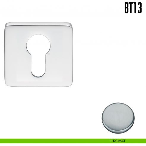 Bocchetta quadrata bassa per porta Colombo Design BT 13 cromat