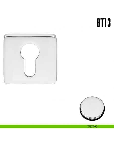Bocchetta quadrata bassa per porta Colombo Design BT 13 cromo
