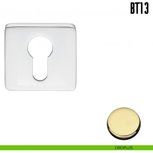 Bocchetta quadrata bassa per porta Colombo Design BT 13 oroplus