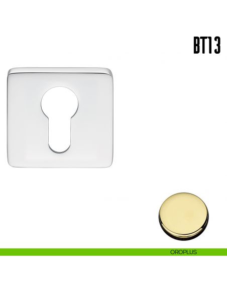 Bocchetta quadrata bassa per porta Colombo Design BT 13 oroplus