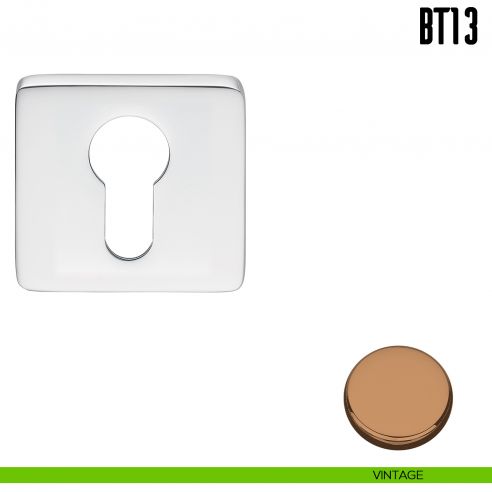 Bocchetta quadrata bassa per porta Colombo Design BT 13 vintage