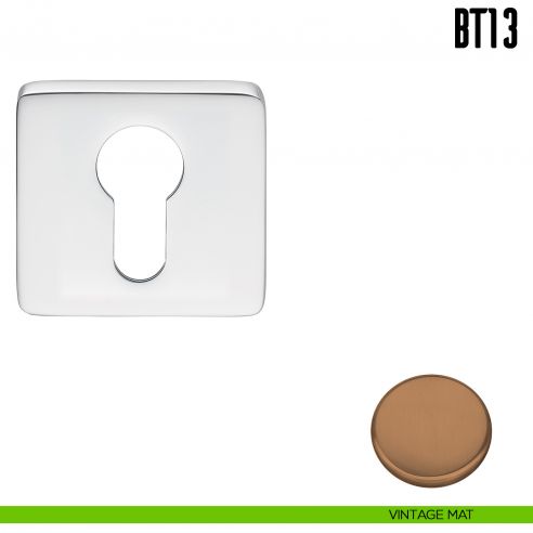 Bocchetta quadrata bassa per porta Colombo Design BT 13 vintage mat