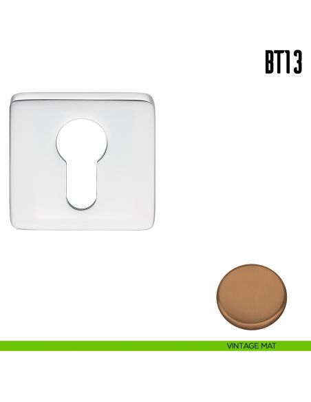 Bocchetta quadrata bassa per porta Colombo Design BT 13 vintage mat