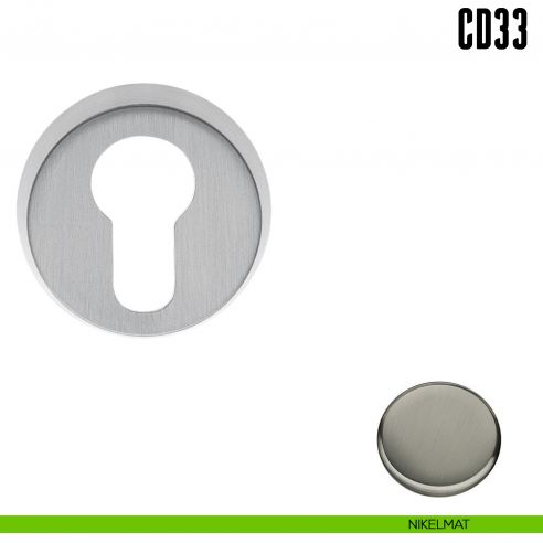 Bocchetta tonda per porta Colombo Design CD33 nikelmat