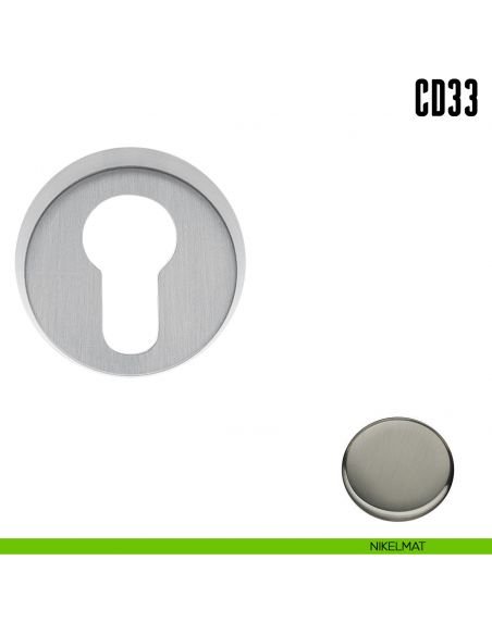 Bocchetta tonda per porta Colombo Design CD33 nikelmat