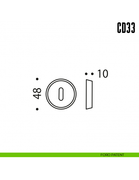 Bocchetta tonda per porta Colombo Design CD33 foro patent