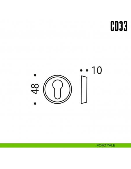 Bocchetta tonda per porta Colombo Design CD33 foro yale