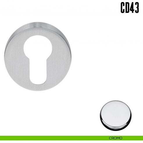 Bocchetta tonda per porta Colombo Design CD43 GB cromo
