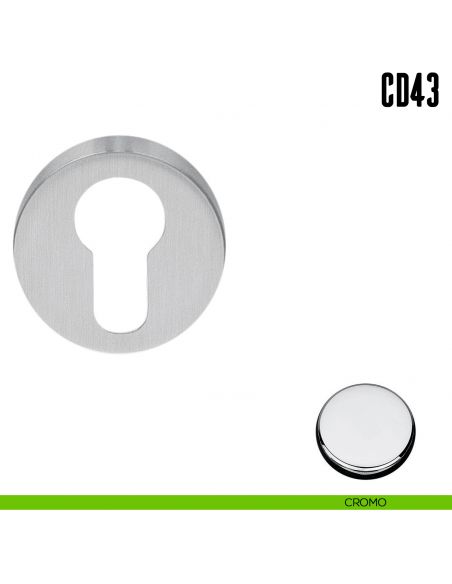 Bocchetta tonda per porta Colombo Design CD43 GB cromo