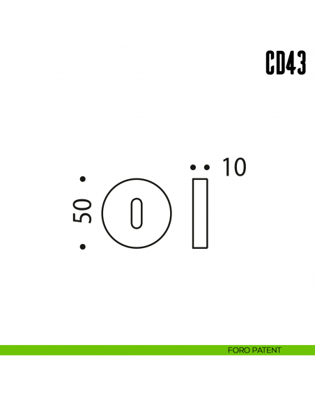 Bocchetta tonda per porta Colombo Design CD43 GB foro patent