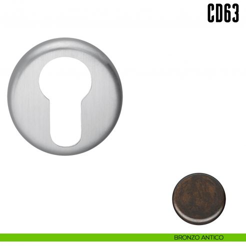 Bocchetta tonda per porta Colombo Design CD63 GB bronzo antico