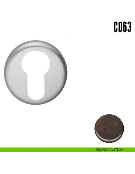 Bocchetta tonda per porta Colombo Design CD63 GB bronzo antico