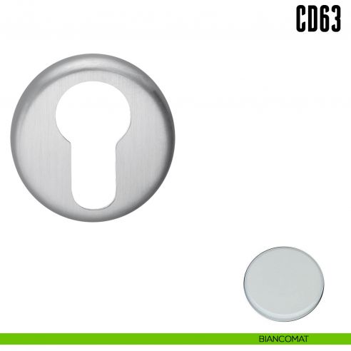 Bocchetta tonda per porta Colombo Design CD63 GB biancomat