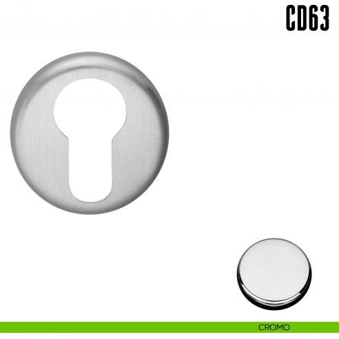 Bocchetta tonda per porta Colombo Design CD63 GB cromo