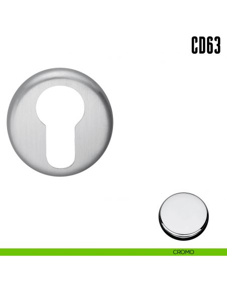 Bocchetta tonda per porta Colombo Design CD63 GB cromo