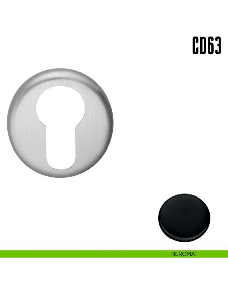 Bocchetta tonda per porta Colombo Design CD63 GB neromat