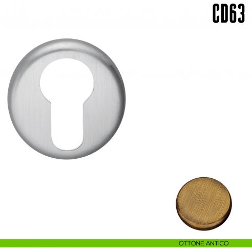Bocchetta tonda per porta Colombo Design CD63 GB ottone antico