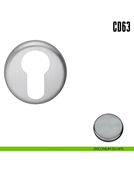 Bocchetta tonda per porta Colombo Design CD63 GB zirconium ss hps