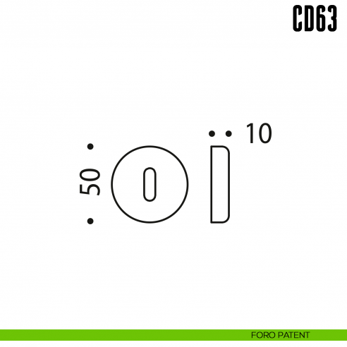 Bocchetta tonda per porta Colombo Design CD63 GB foro patent