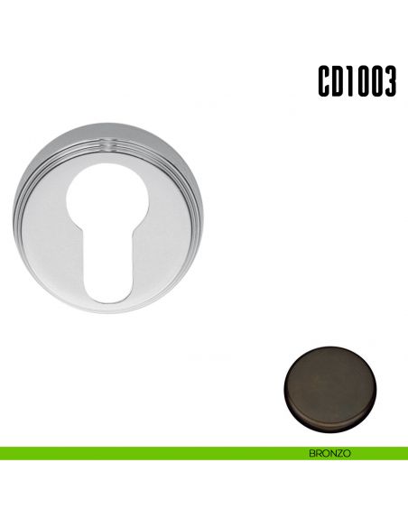 Bocchetta tonda per porta Colombo Design CD 1003 bronzo