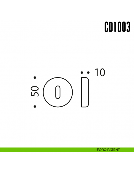 Bocchetta tonda per porta Colombo Design CD 1003 foro patent
