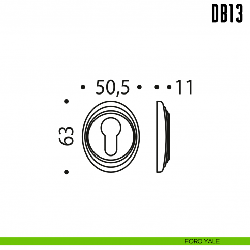 Bocchetta tonda per porta Colombo Design DB13 foro yale