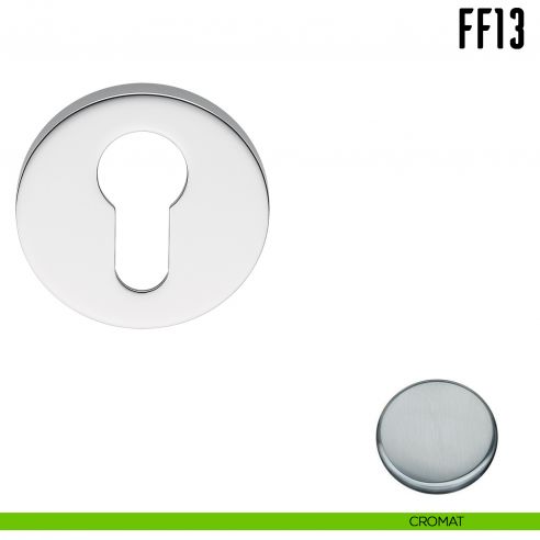 Bocchetta tonda bassa per porta Colombo Design FF 13 cromat