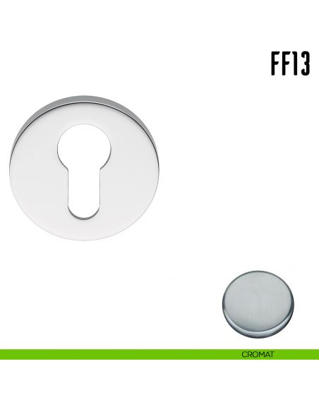 Bocchetta tonda bassa per porta Colombo Design FF 13 cromat