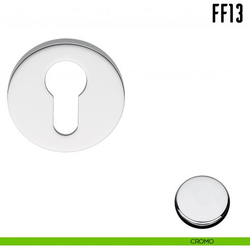 Bocchetta tonda bassa per porta Colombo Design FF 13 cromo