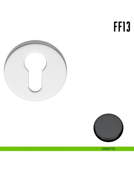 Bocchetta tonda bassa per porta Colombo Design FF 13 grafite