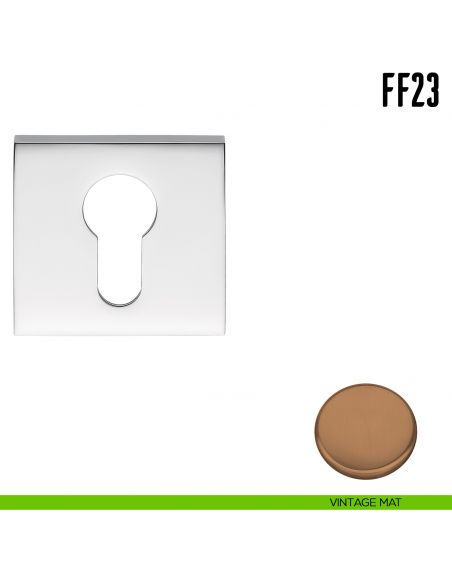 Bocchetta quadrata bassa per porta Colombo Design FF 23 vintage mat
