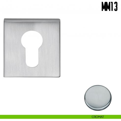 Bocchetta quadrata per porta Colombo Design MM 13 cromat