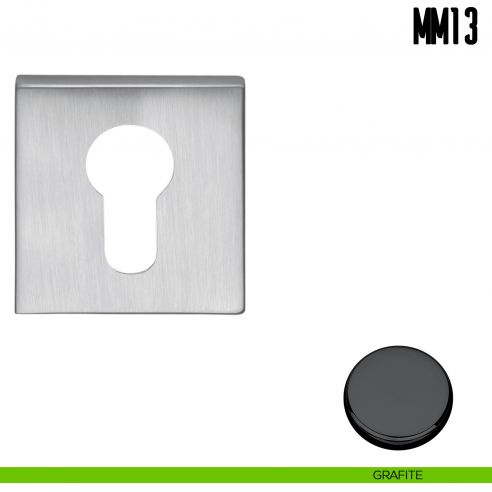 Bocchetta quadrata per porta Colombo Design MM 13 grafite