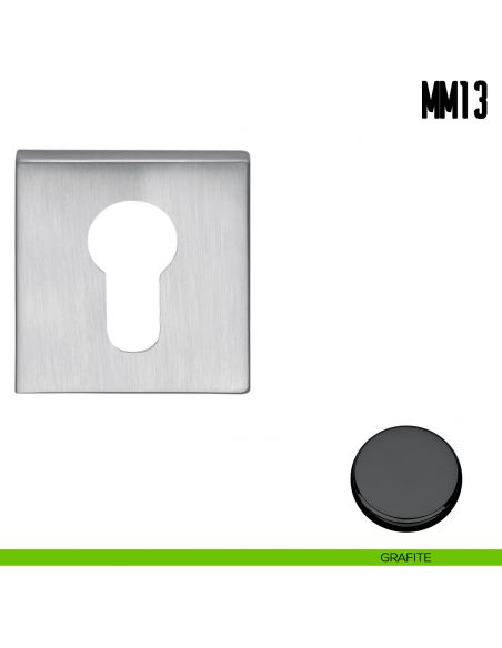 Bocchetta quadrata per porta Colombo Design MM 13 grafite