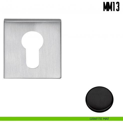 Bocchetta quadrata per porta Colombo Design MM 13 grafite mat