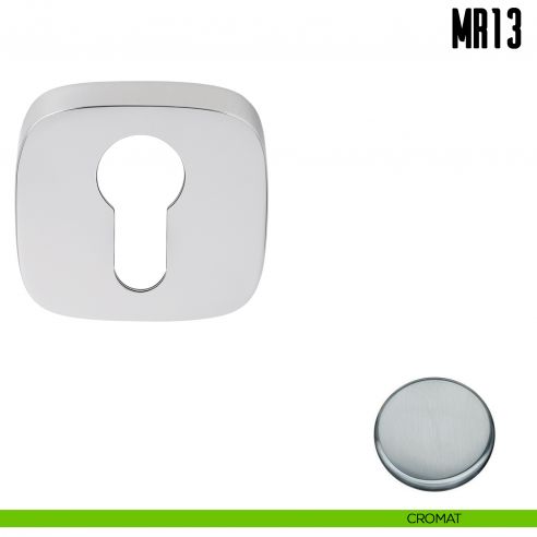 Bocchetta quadrata per porta Colombo Design MR 13 cromat