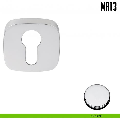 Bocchetta quadrata per porta Colombo Design MR 13 cromo