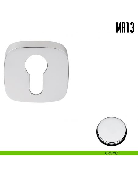 Bocchetta quadrata per porta Colombo Design MR 13 cromo