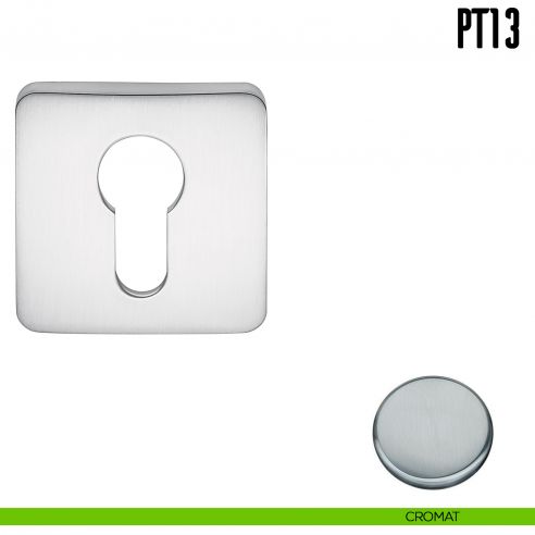 Bocchetta quadrata per porta Colombo Design PT 13 cromat