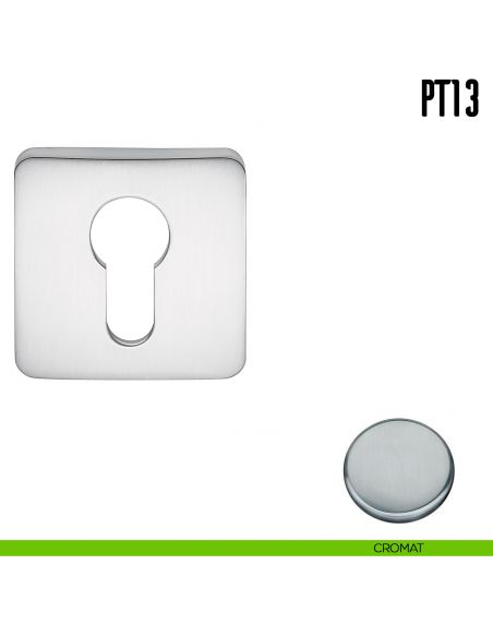 Bocchetta quadrata per porta Colombo Design PT 13 cromat