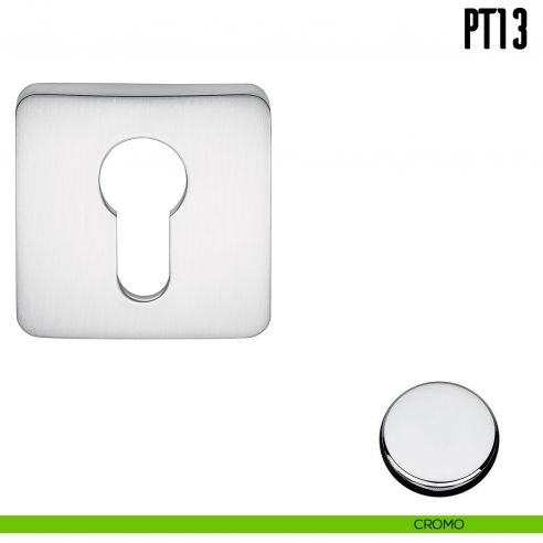 Bocchetta quadrata per porta Colombo Design PT 13 cromo