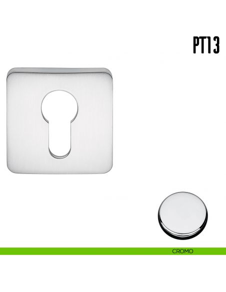 Bocchetta quadrata per porta Colombo Design PT 13 cromo