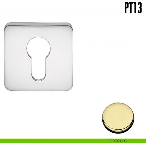 Bocchetta quadrata per porta Colombo Design PT 13 oroplus