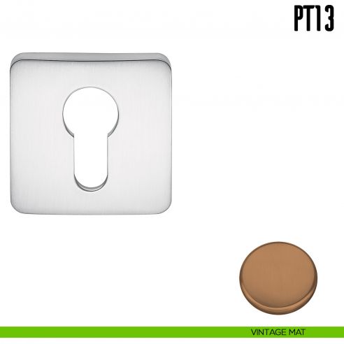 Bocchetta quadrata per porta Colombo Design PT 13 vintage mat