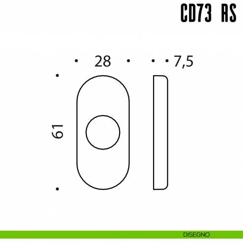 Rosetta stretta Colombo Design CD73 RS disegno