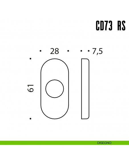 Rosetta stretta Colombo Design CD73 RS disegno