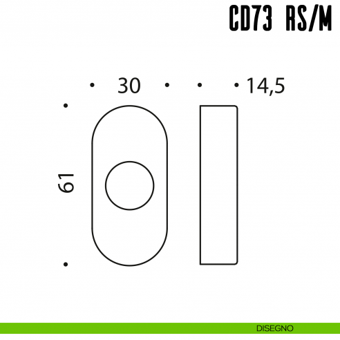 Rosetta stretta con molla Colombo Design CD73 RS/M disegno